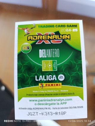 Cromo Mbappe Balón de Oro Adrenalyn XL