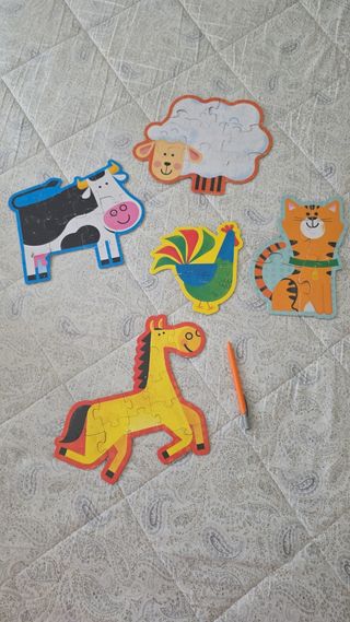 Puzzle Grande animales granja 2 años 3 años