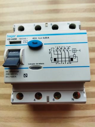 Interruptor Diferencial Hager CD 440M 40A