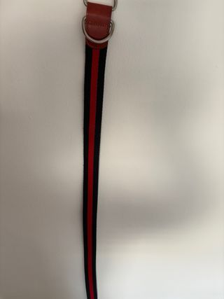 Cinturón azul marino y rojo - Talla L