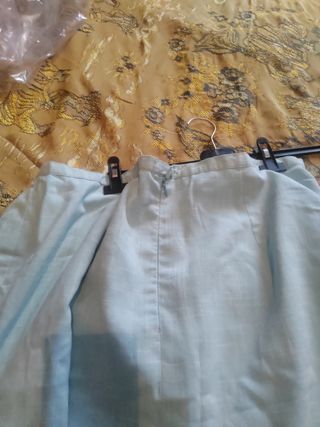 Traje falda azul turquesa talla 56