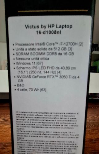 HP Victus Gaming Laptop - i7-12700H RTX 3050