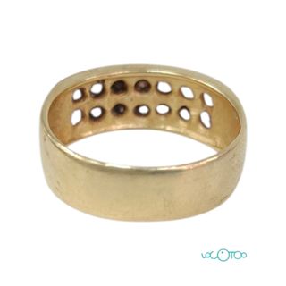 Anillo oro 18k circonitas blancas
