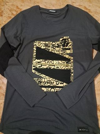 Sudadera gris dorada - Talla L