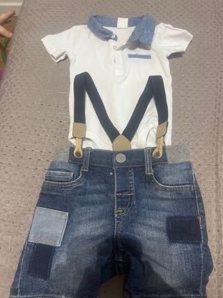 Shorts vaqueros H&M bebé con tirantes