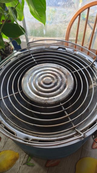 Barbecue a carbone blu senza fumo