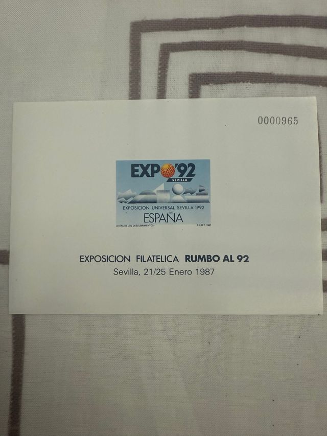 prueba lujo n.11 Exposicion filatelica Rumbo al 92