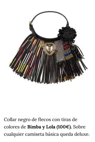 Collar babero piel de Bimba y Lola 