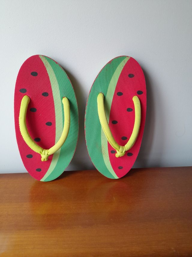 Chanclas sandalia sandalia-sandalias rojas y verde