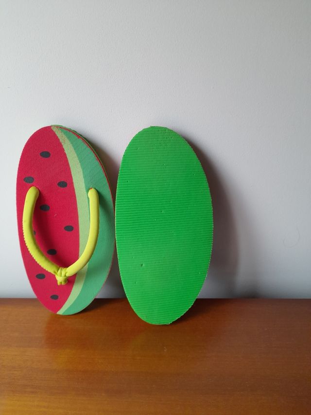 Chanclas sandalia sandalia-sandalias rojas y verde