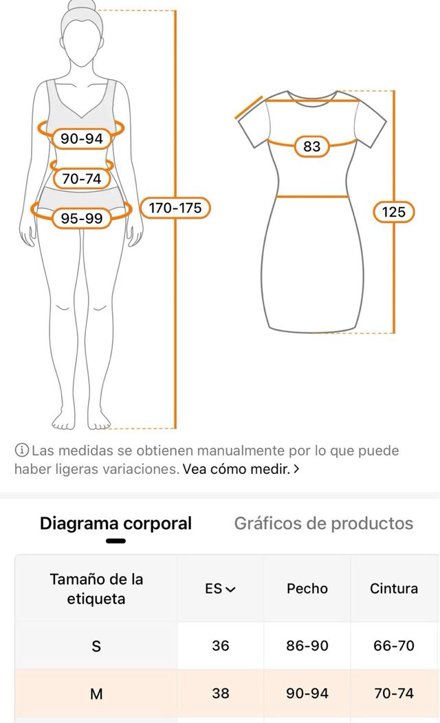 Vestido midi beige y negro - Talla M