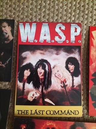 Postales Heavy Mötley Crüe, Maiden, WASP Metallica