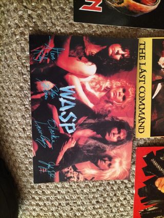Postales Heavy Mötley Crüe, Maiden, WASP Metallica