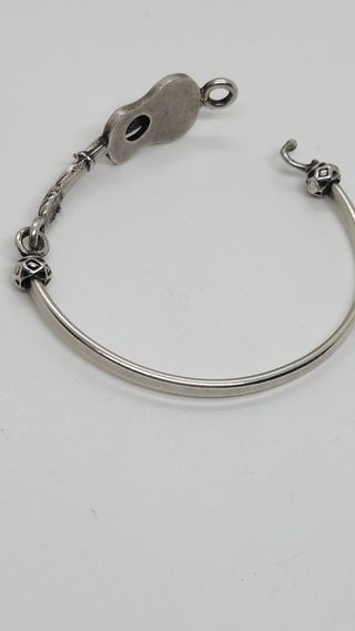 Pulsera plata ley guitarra