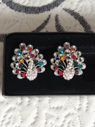 Pendientes pavo real multicolor