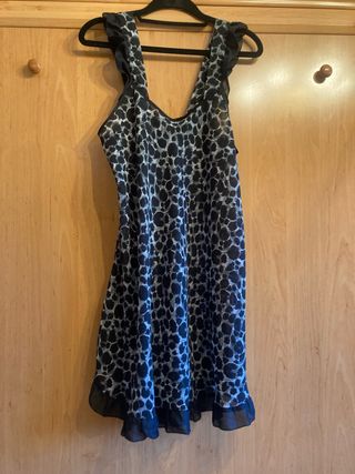 Camisón leopardo negro y gris