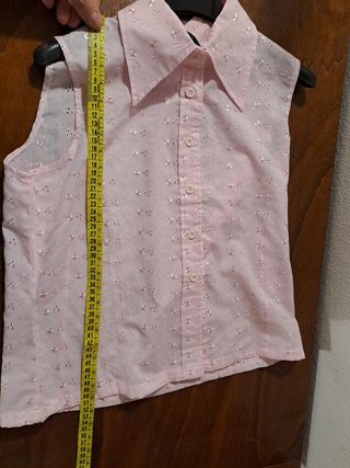 Blusa vintage cotone smanicata misure all'interno