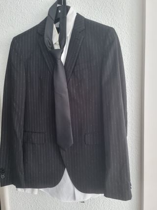 Traje negro hombre - 2 piezas