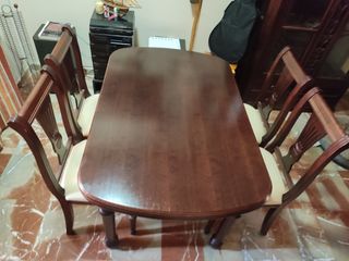 Mesa comedor 4 sillas madera