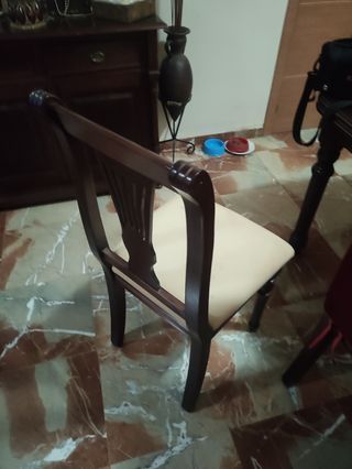 Mesa comedor 4 sillas madera