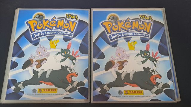 2 Álbumes Pokémon Staks Johto League vacios