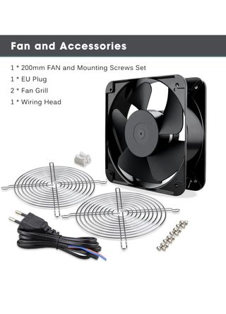 Ventilador Industrial Refrigeracion Axial 200x60mm