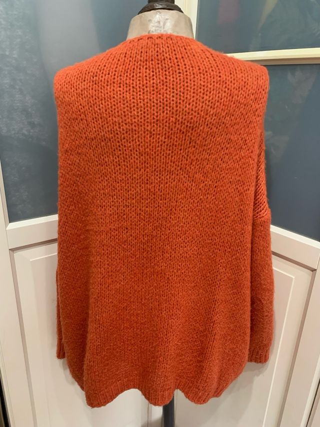 Cardigan in lana arancione