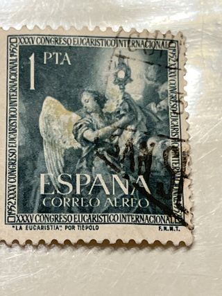 Sello España 1 PTA - Congresos Eucarísticos