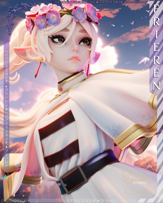 Figura anime dipinta a mano di Frieren