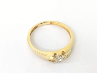 anillo oro 18k con piedra con diamante de laboratorio