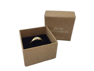 anillo oro 18k con piedra con diamante de laboratorio