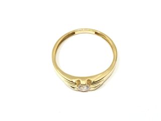 anillo oro 18k con piedra con diamante de laboratorio