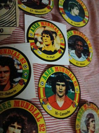 Cromos futbol antiguos ASES DEL MUNDIAL 82