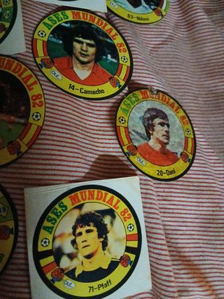 Cromos futbol antiguos ASES DEL MUNDIAL 82