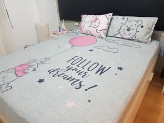 Funda Nórdica Winnie Pooh - Rosa y Gris