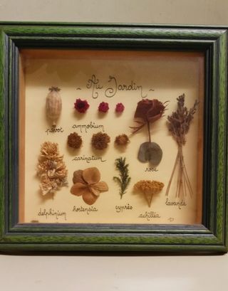 Cornice fiori secchi fatta a mano