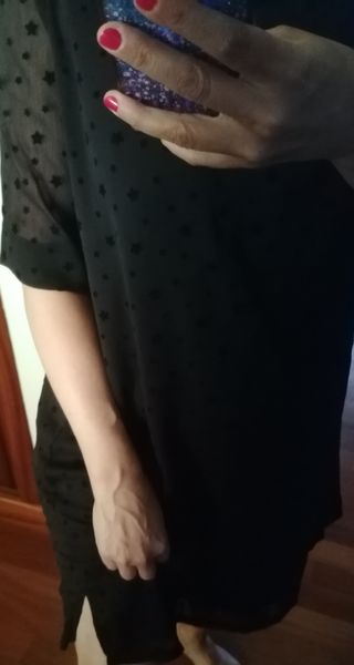 Vestido Zara talla S encaje rosa palo