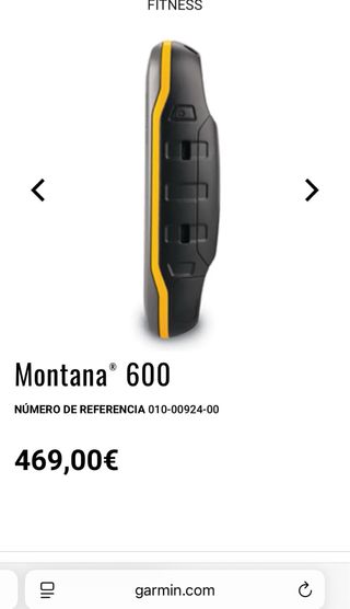 Garmin Montana 600 GPS amarillo + soporte GPS