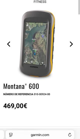 Garmin Montana 600 GPS amarillo + soporte GPS