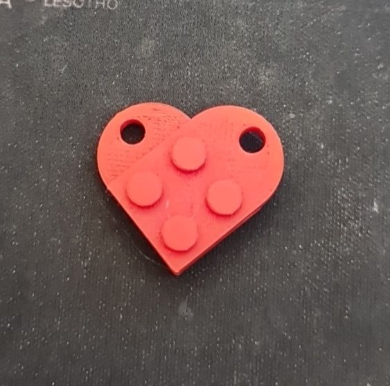 Llavero Lego Corazón Impresión 3D - San Valentín