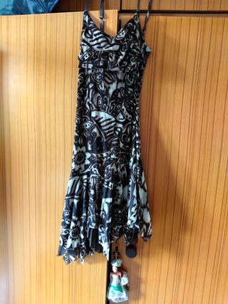 Vestito bianco marrone