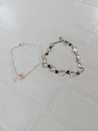 Braccialetti argento: cuori & stella