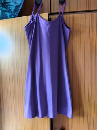 Vestito corto viola estivo
