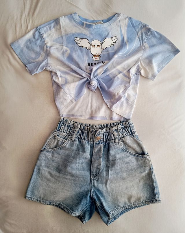 Conjunto niña top+shorts