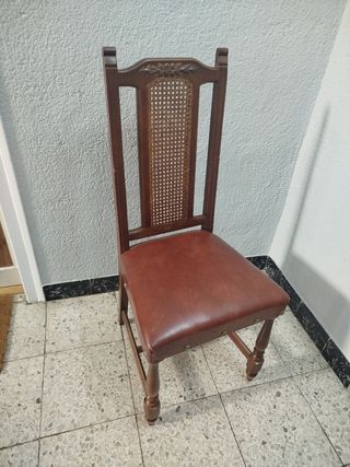 Silla vintage madera marrón