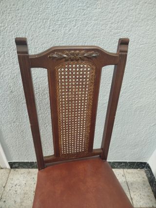 Silla vintage madera marrón