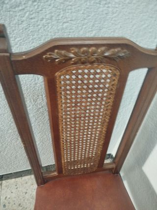 Silla vintage madera marrón