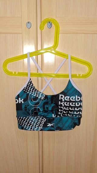 Top Reebok deportivo - Negro/Verde azulado