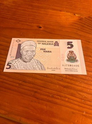 Billete 5 Naira Nigeria 2013