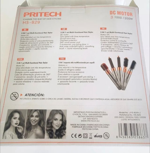 Secador PRITECH HS-829 5 en 1
